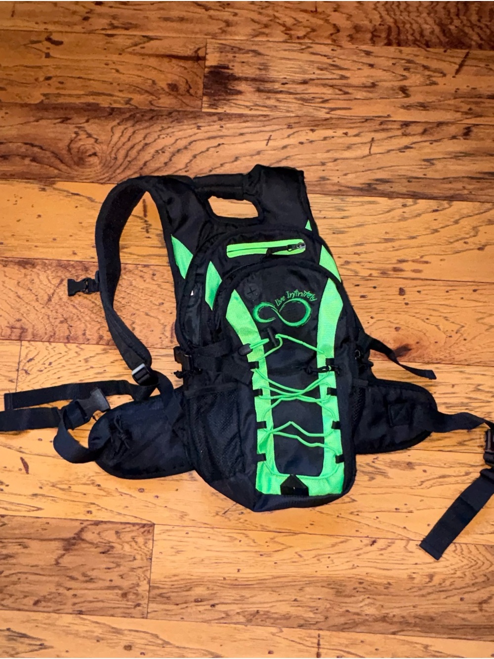 Black and Neon Green Hydration Backpack